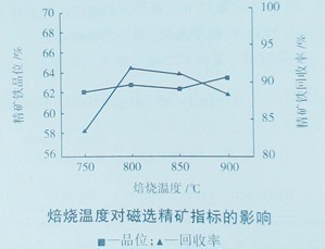 選礦設(shè)備焙燒溫度與時間試驗